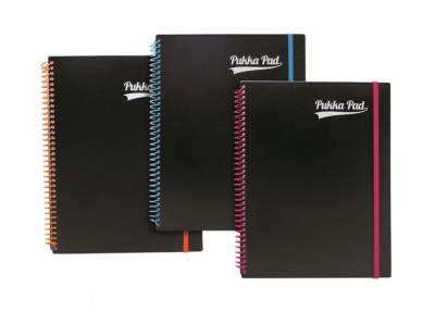 Spirálfüzet, A4+, vonalas, 100 lap, PUKKA PAD, "Neon notepad"